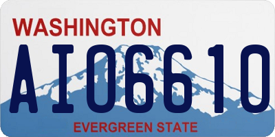 WA license plate AIO6610