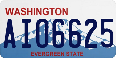 WA license plate AIO6625