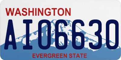 WA license plate AIO6630