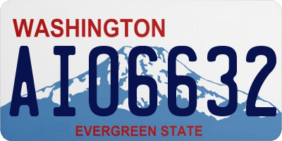 WA license plate AIO6632