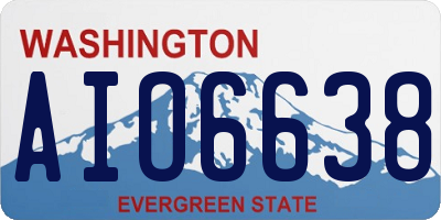 WA license plate AIO6638