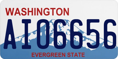 WA license plate AIO6656