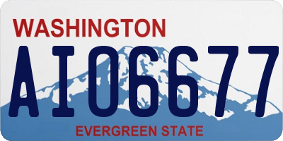 WA license plate AIO6677