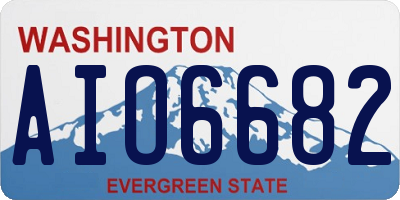 WA license plate AIO6682