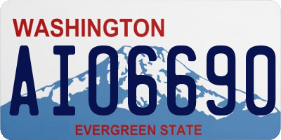 WA license plate AIO6690