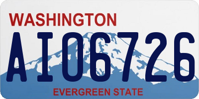 WA license plate AIO6726