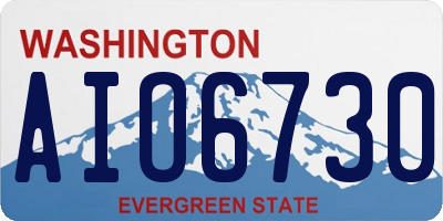 WA license plate AIO6730