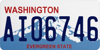 WA license plate AIO6746
