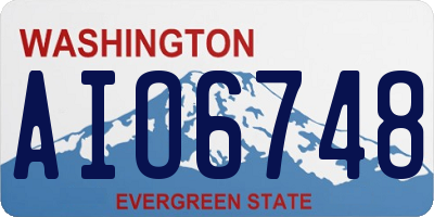 WA license plate AIO6748