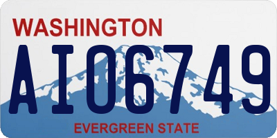 WA license plate AIO6749