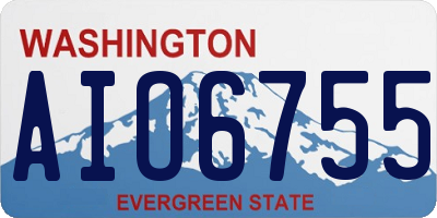 WA license plate AIO6755