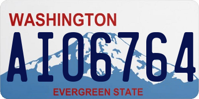 WA license plate AIO6764