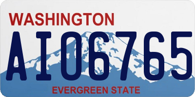 WA license plate AIO6765
