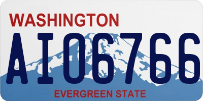 WA license plate AIO6766