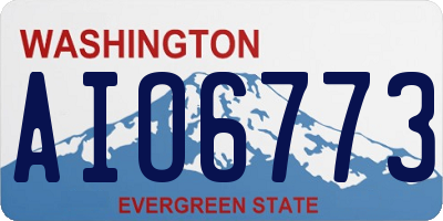 WA license plate AIO6773