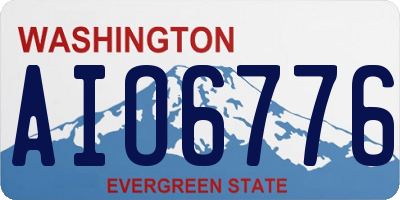 WA license plate AIO6776