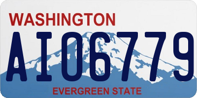 WA license plate AIO6779