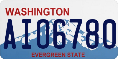 WA license plate AIO6780