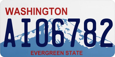 WA license plate AIO6782