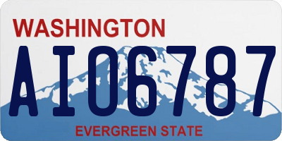 WA license plate AIO6787