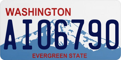 WA license plate AIO6790