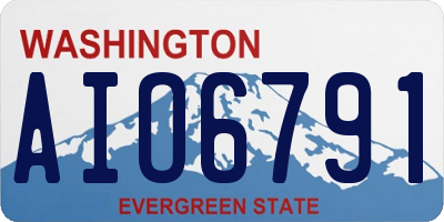 WA license plate AIO6791