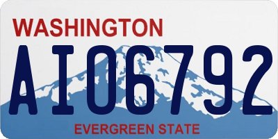 WA license plate AIO6792