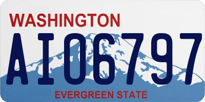 WA license plate AIO6797