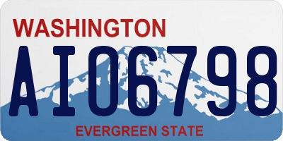 WA license plate AIO6798