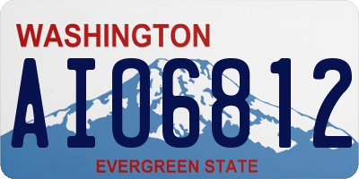 WA license plate AIO6812