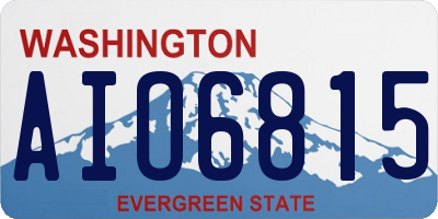 WA license plate AIO6815