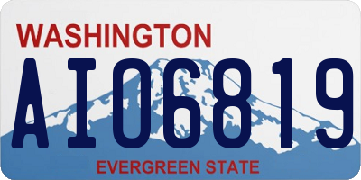WA license plate AIO6819