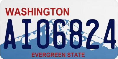 WA license plate AIO6824