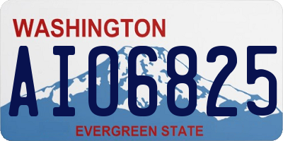 WA license plate AIO6825
