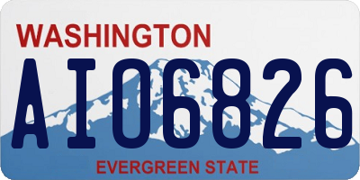 WA license plate AIO6826