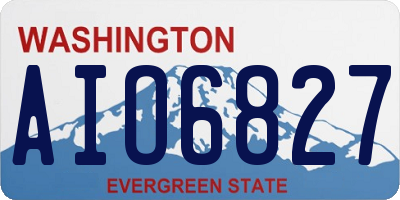 WA license plate AIO6827