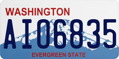WA license plate AIO6835