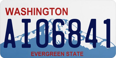 WA license plate AIO6841