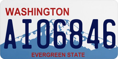 WA license plate AIO6846