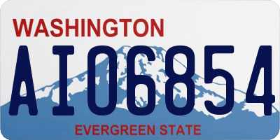 WA license plate AIO6854