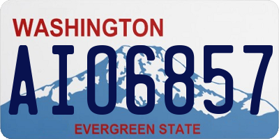 WA license plate AIO6857