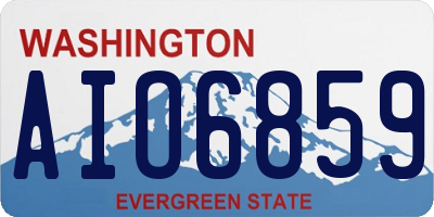 WA license plate AIO6859