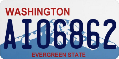 WA license plate AIO6862