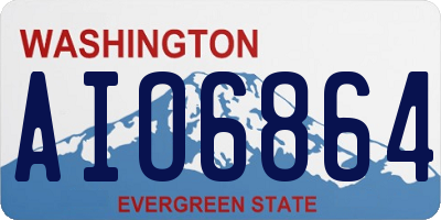 WA license plate AIO6864