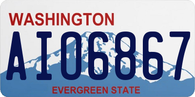 WA license plate AIO6867