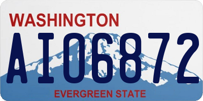 WA license plate AIO6872