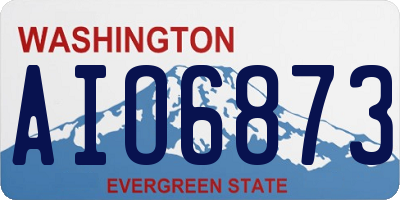 WA license plate AIO6873
