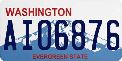 WA license plate AIO6876