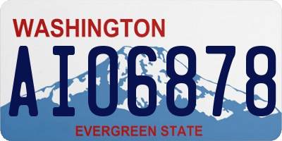 WA license plate AIO6878