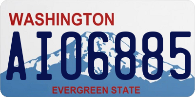 WA license plate AIO6885